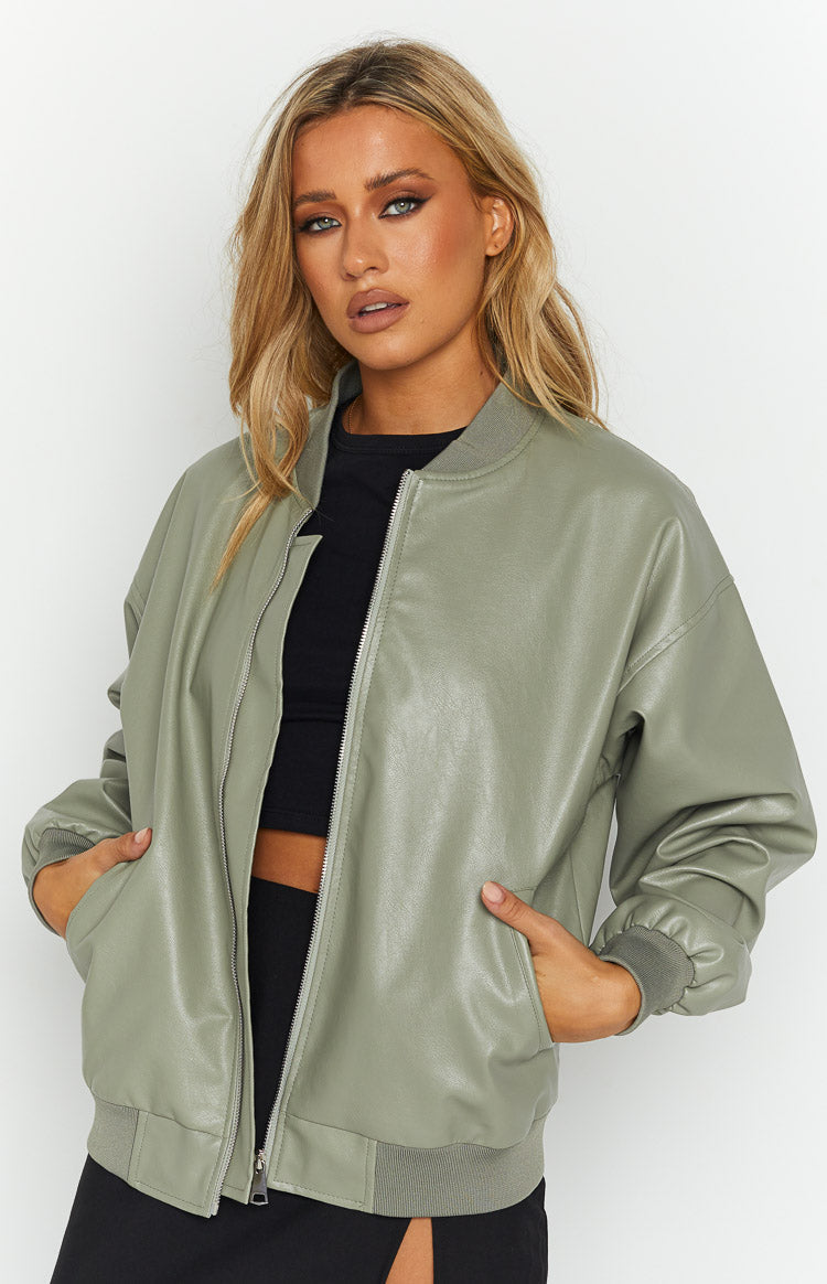 Steven Green PU Bomber Jacket