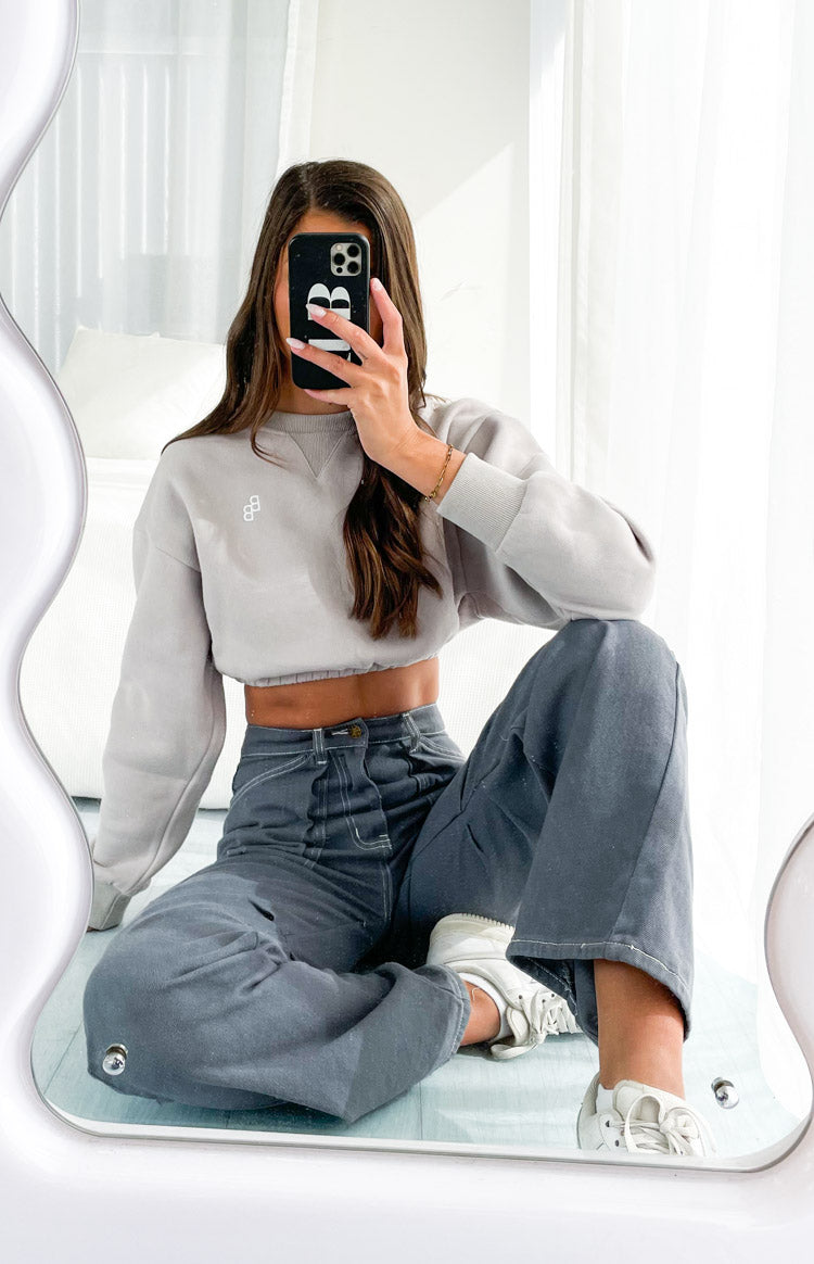 Annie Grey Cropped Sweater