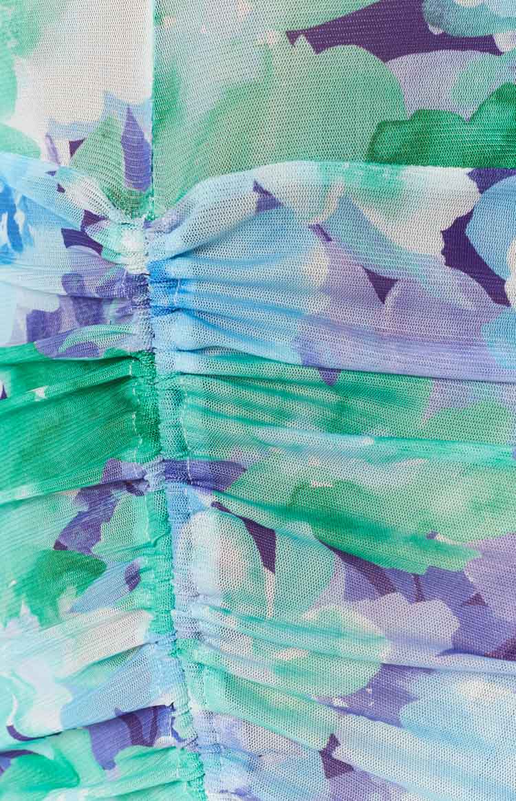 Scripture Green Print Mini Dress