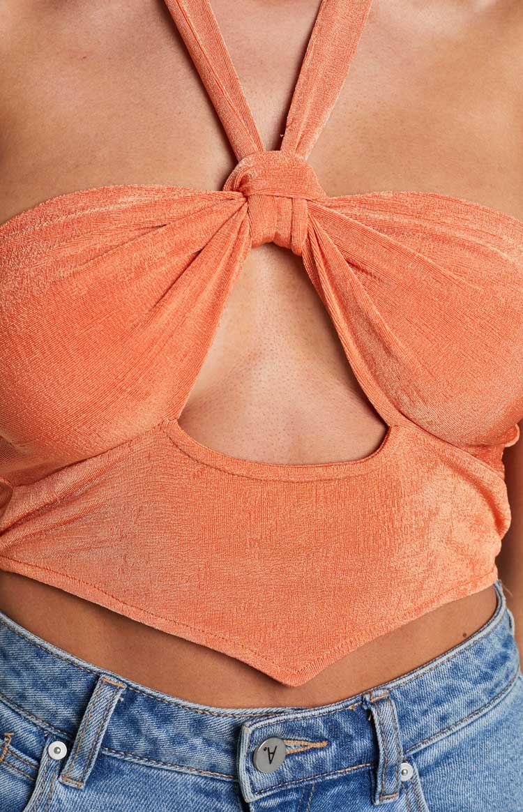 Castel Orange Halter Top