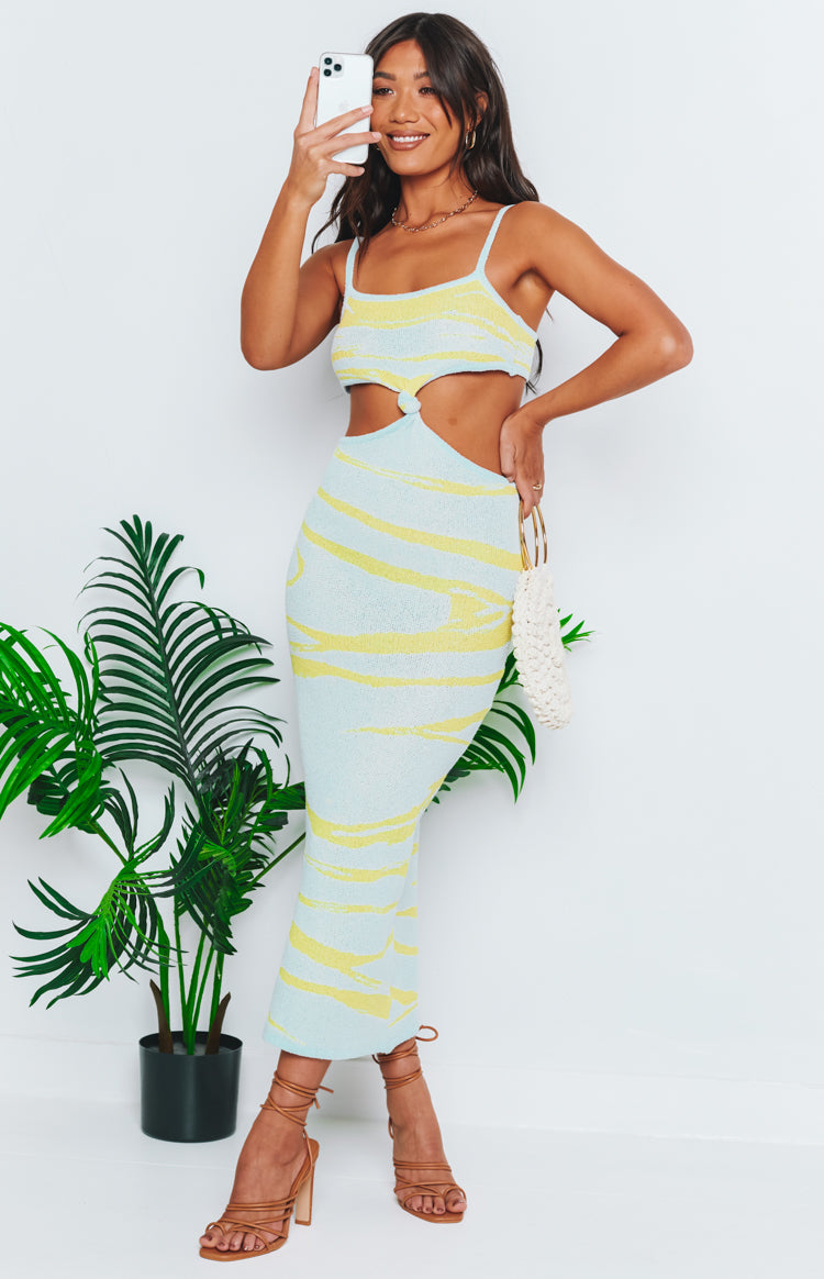 Townes Knit Midi Dress Blue