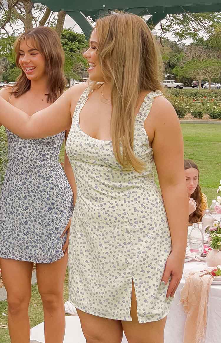 Rihanna Yellow Floral Mini Dress