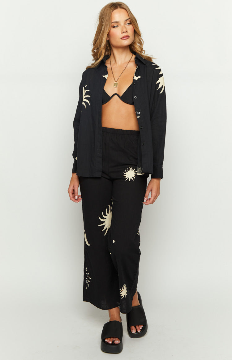 Stellar Black Long Sleeve Shirt