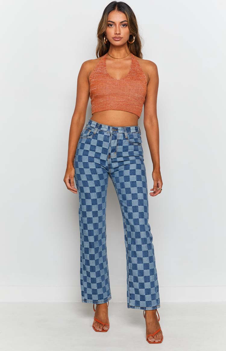 Gambit Blue Denim Jeans Check