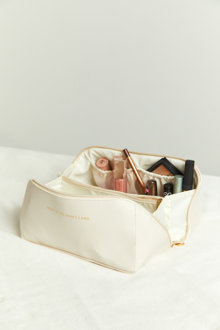 Jovie Cream Travel Cosmetic Bag