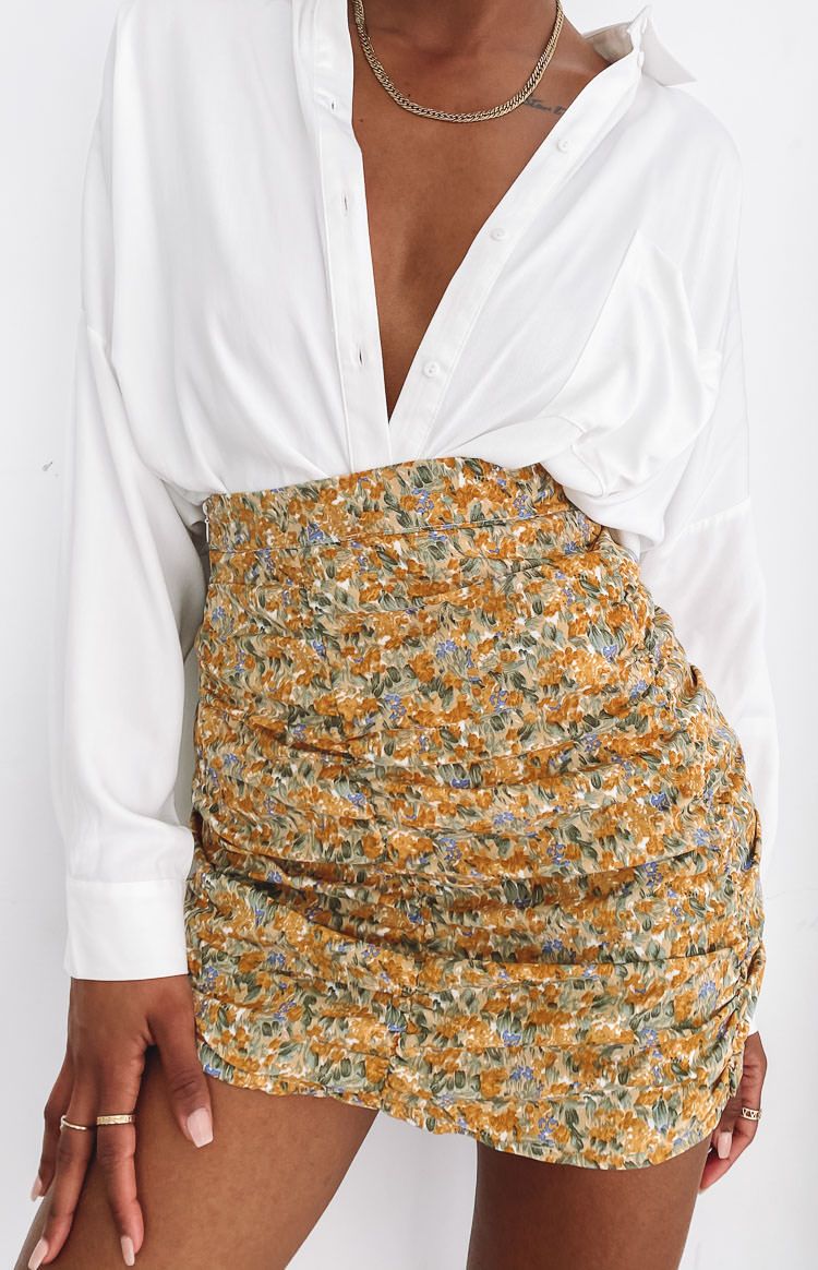 Homecoming Queen Skirt Mustard