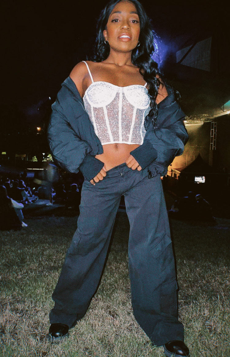 Millie Black Low Rise Cargo Trousers