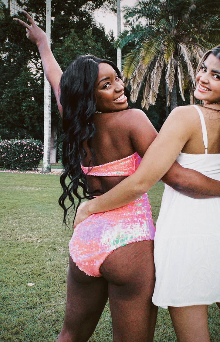 Nyra Pink Sequin Bottoms