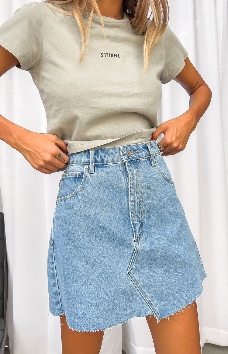 Abrand A Walkin On Blue Aline Skirt