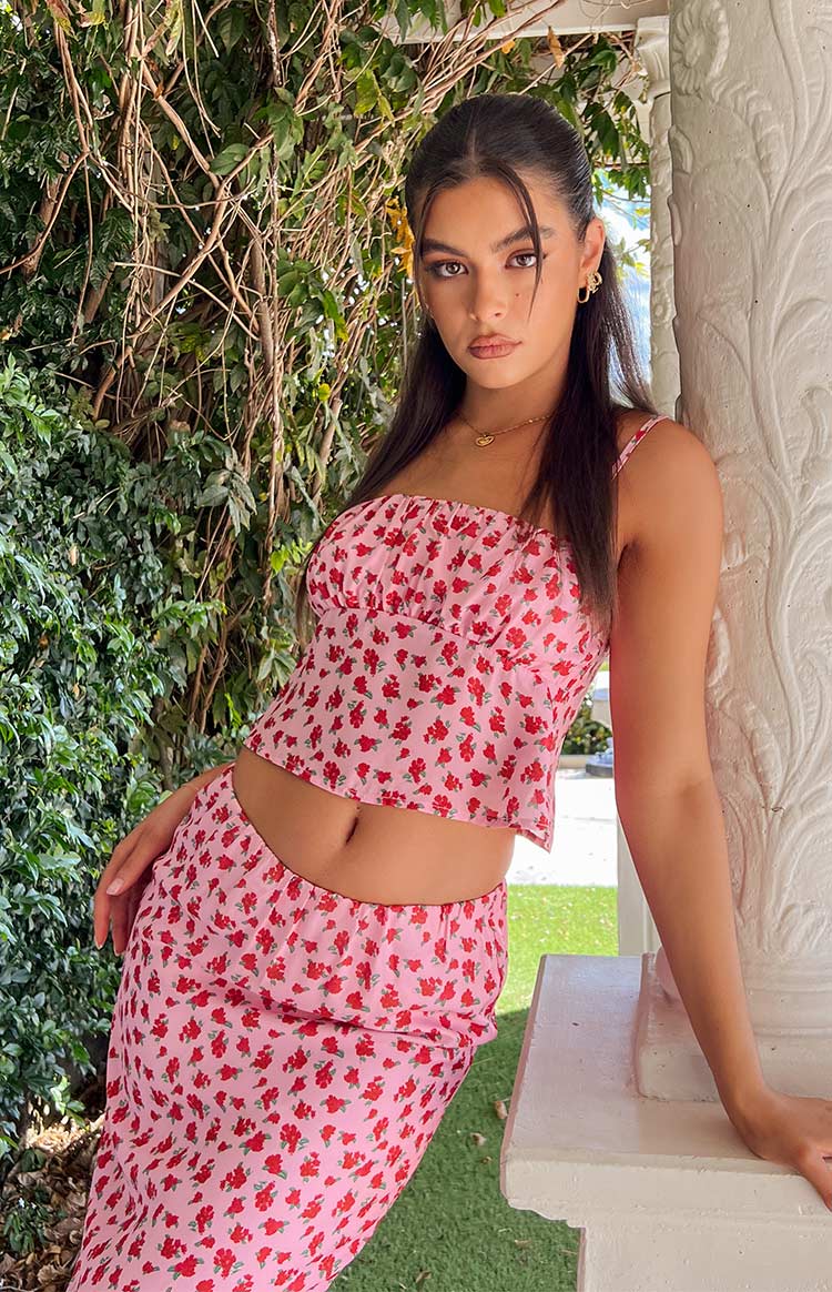 Yesterday Pink Floral Cami Top