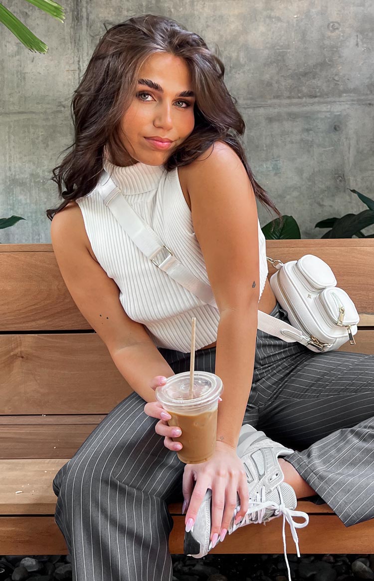 Halo White Knit Tank