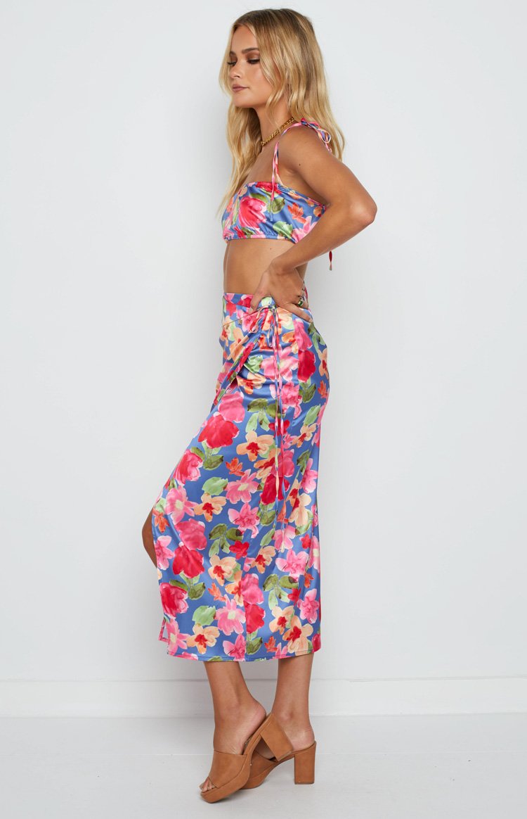 Cyndi Floral Wrap Skirt