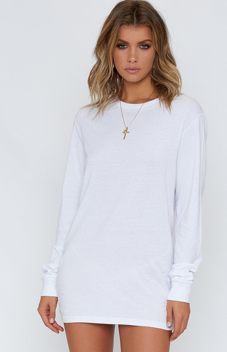White Long Sleeve Tee White