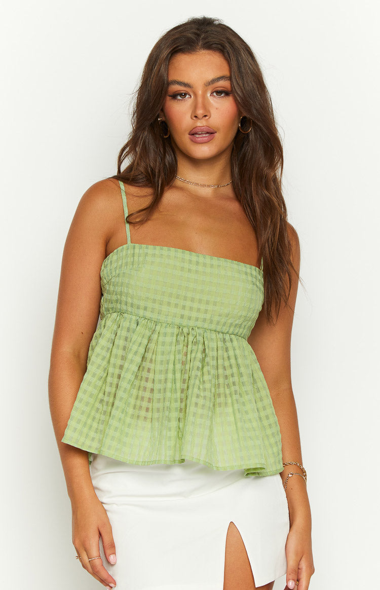Talia Green Baby Doll Top