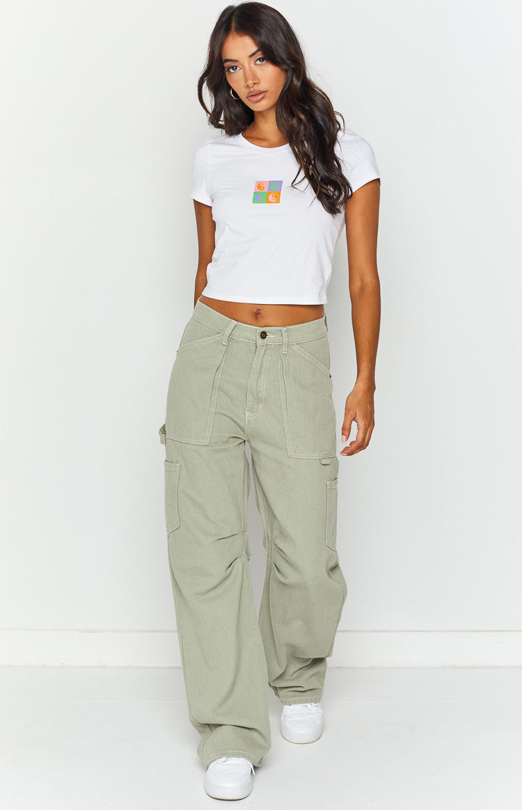 Zen White Graphic Baby Tee