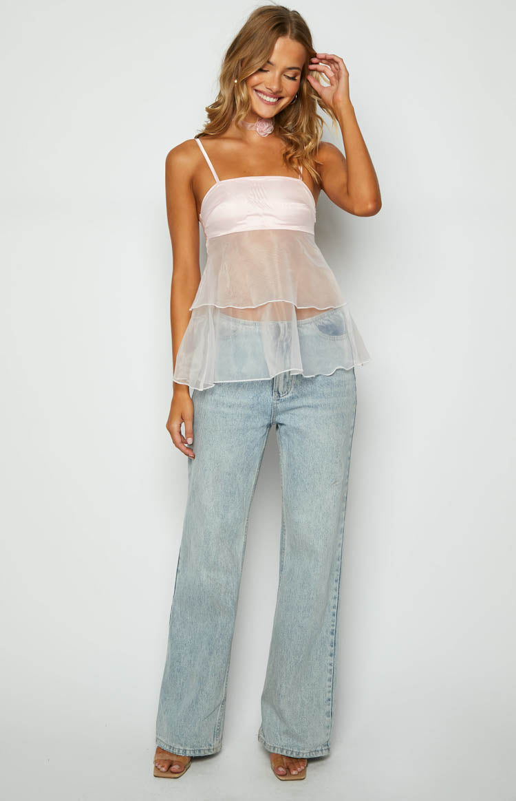Tinley Pink Tulle Top