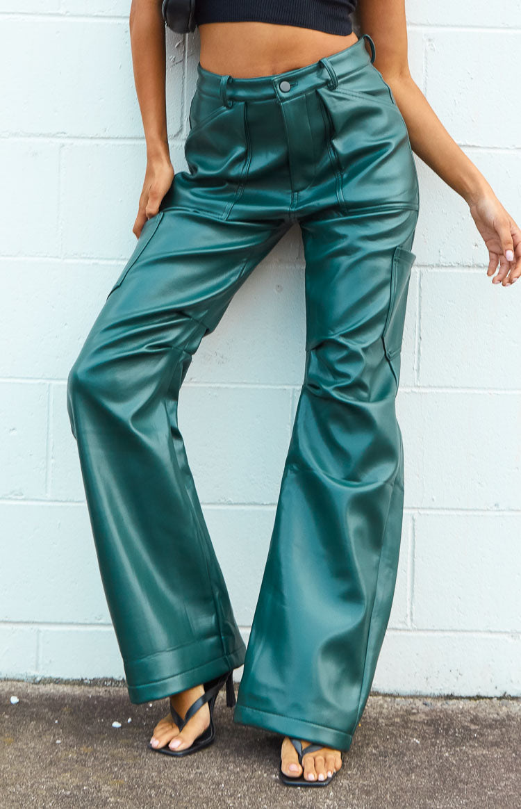 Lioness Miami Vice Moss PU Pants