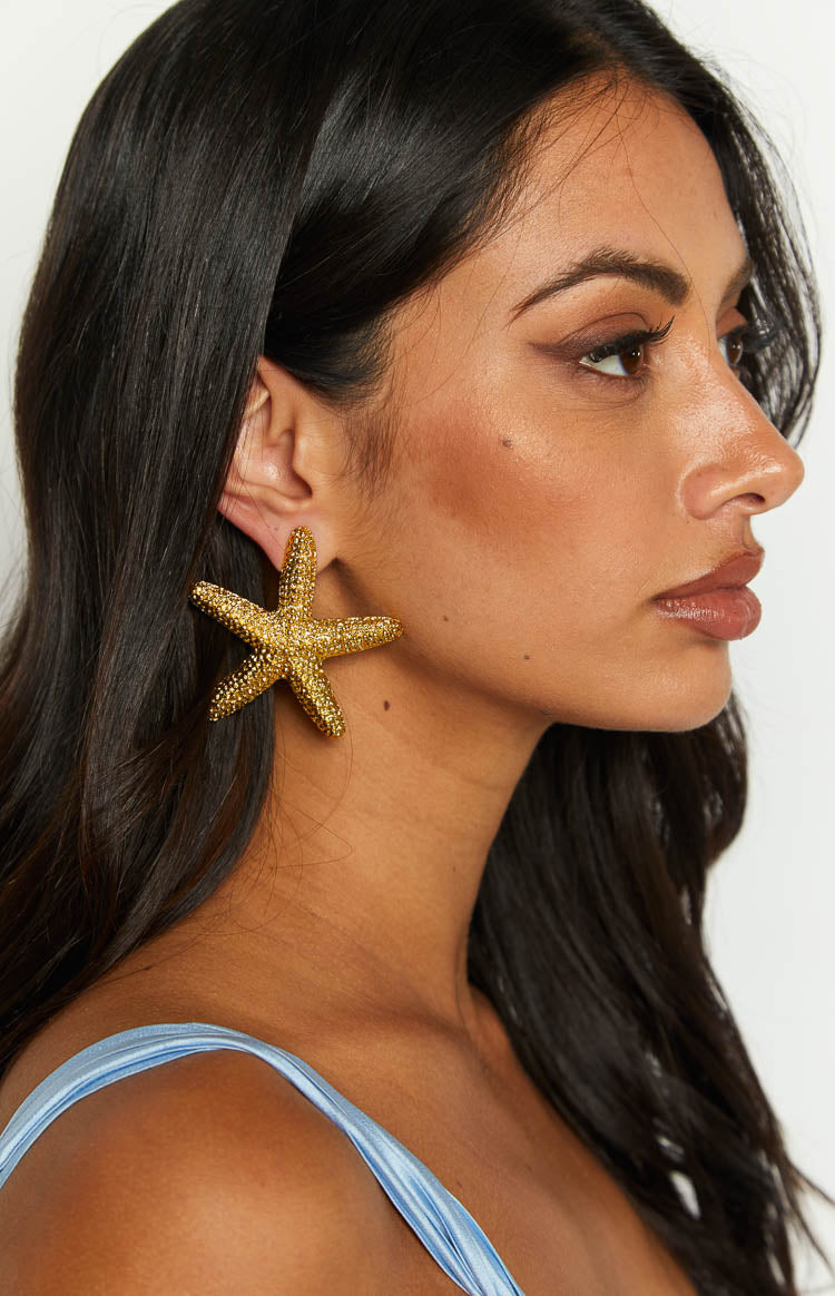 Seastar Shimmer Yellow Earrings