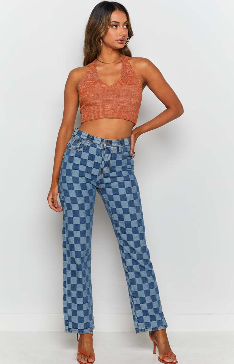 Gambit Blue Denim Jeans Check