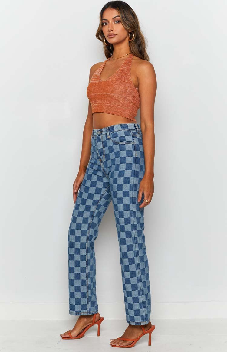 Gambit Blue Denim Jeans Check