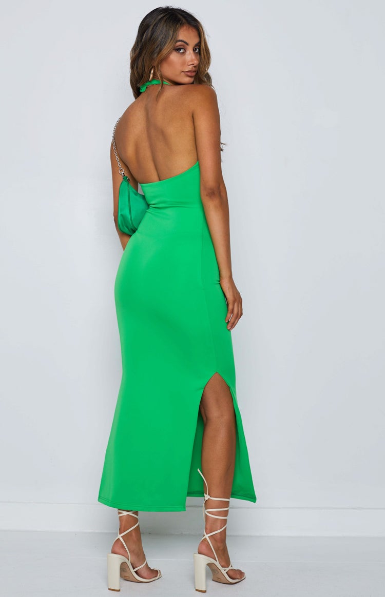 Sofia Halter Midi Dress Green