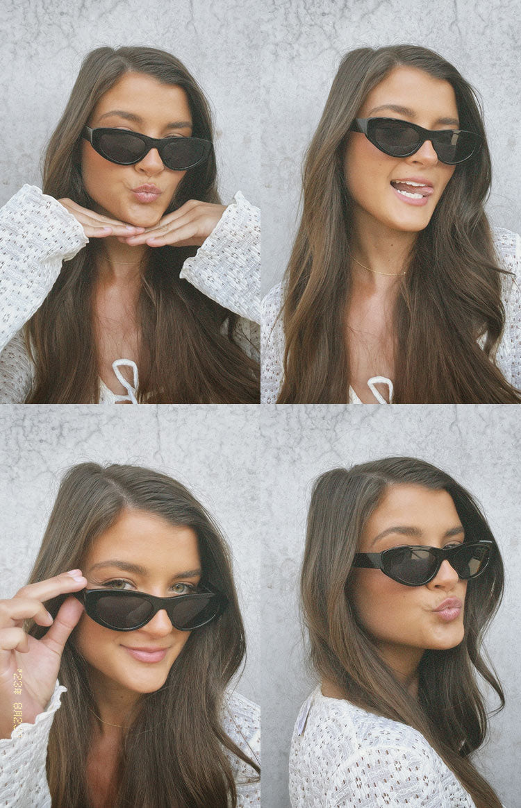 Martina Cateye Sunglasses Black (FREE over $150)