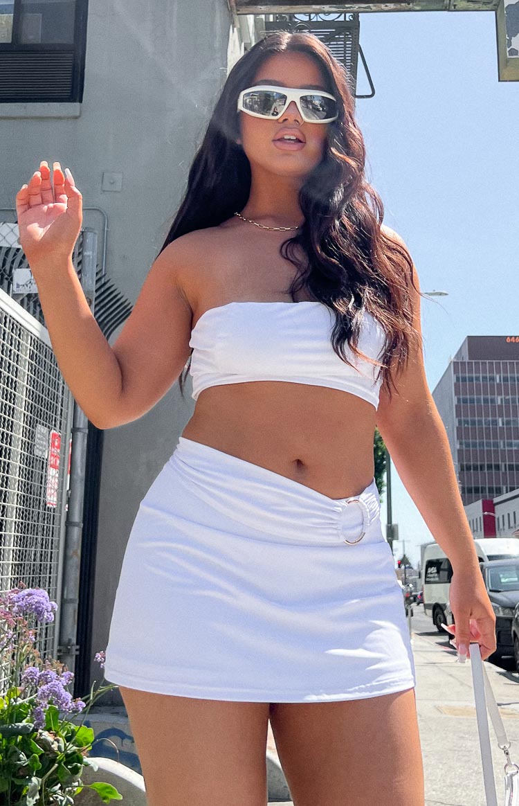Honey White Mini Skirt