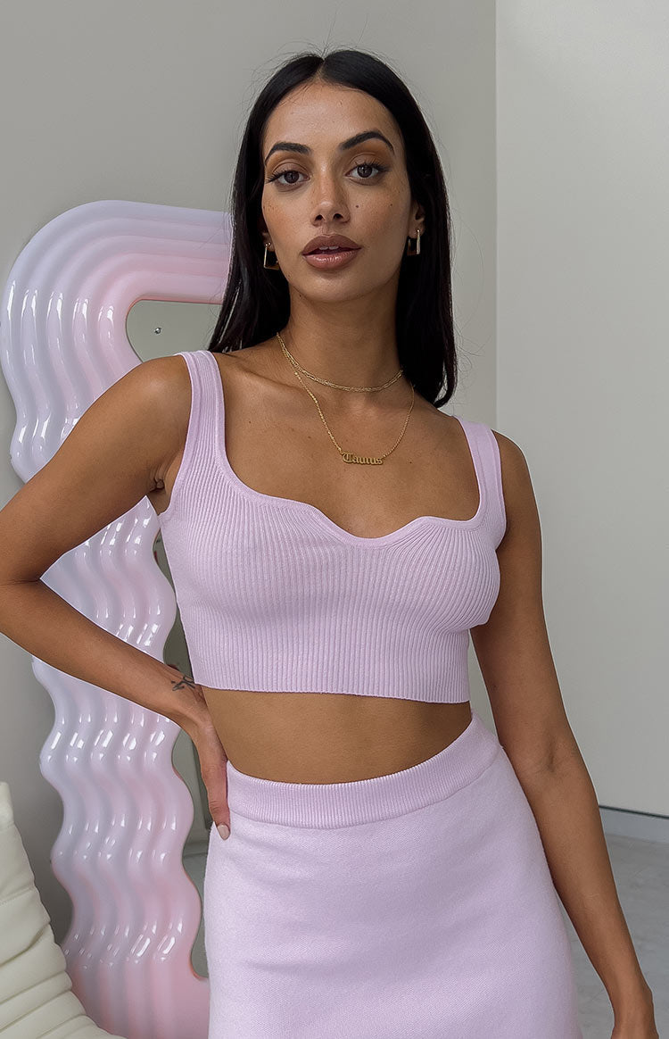 Eda Lilac Knit Top