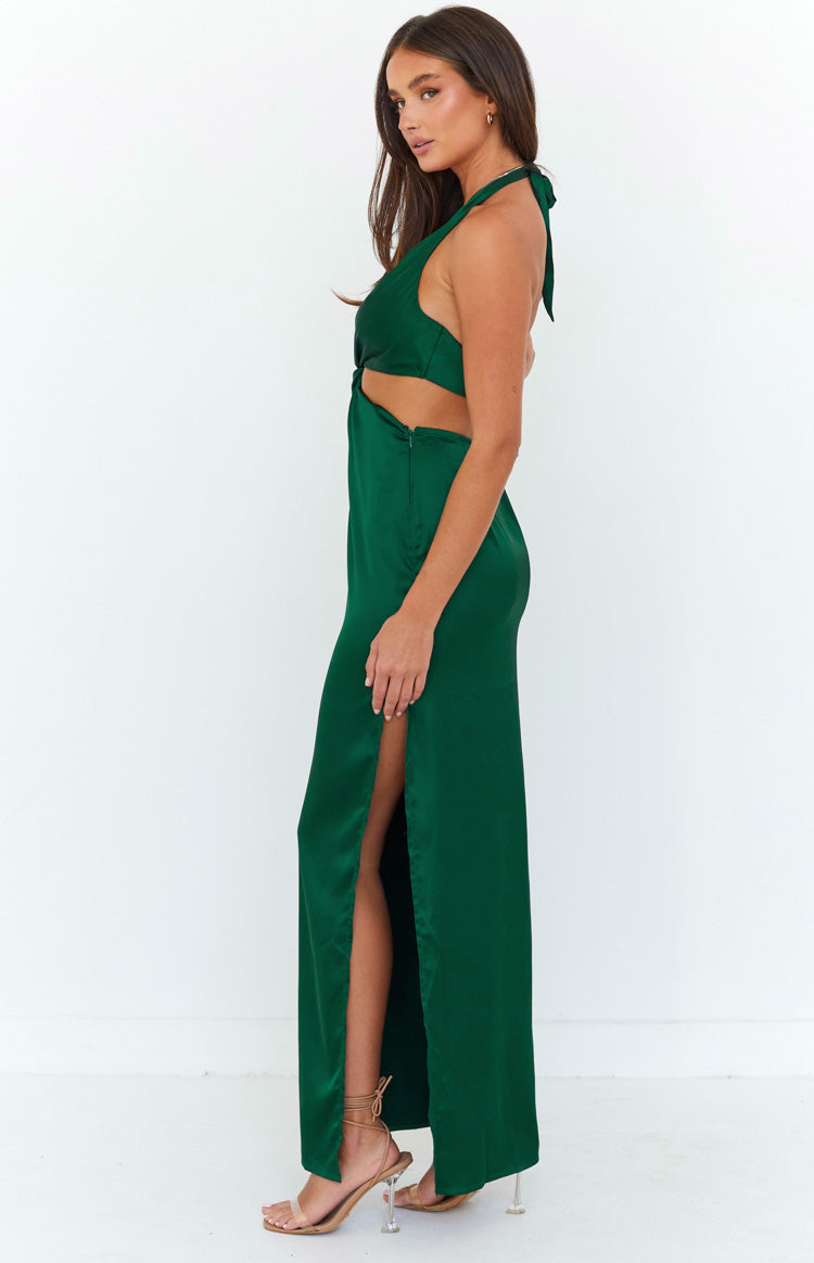 Keira Emerald Cut Out Midi Dress