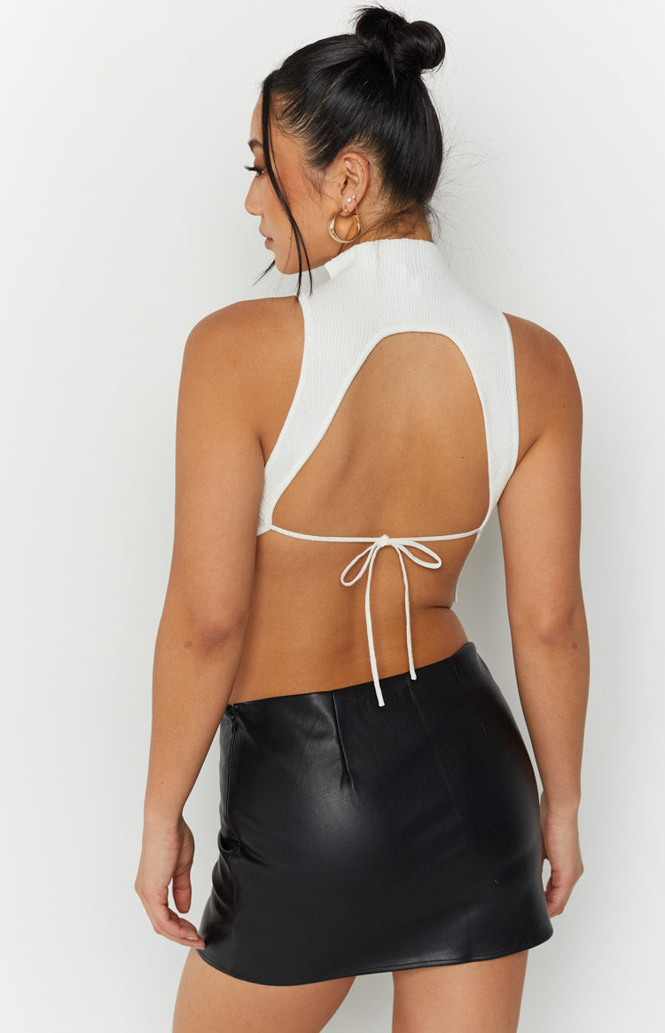 Kei Black PU Mini Skirt