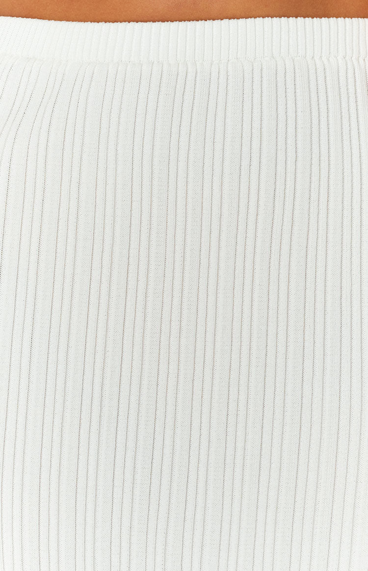 Summertime White Knit Maxi Skirt