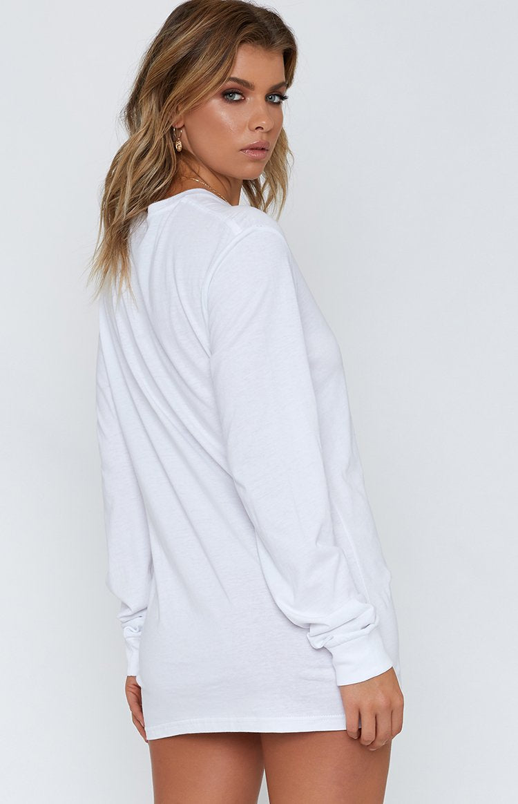 White Long Sleeve Tee White