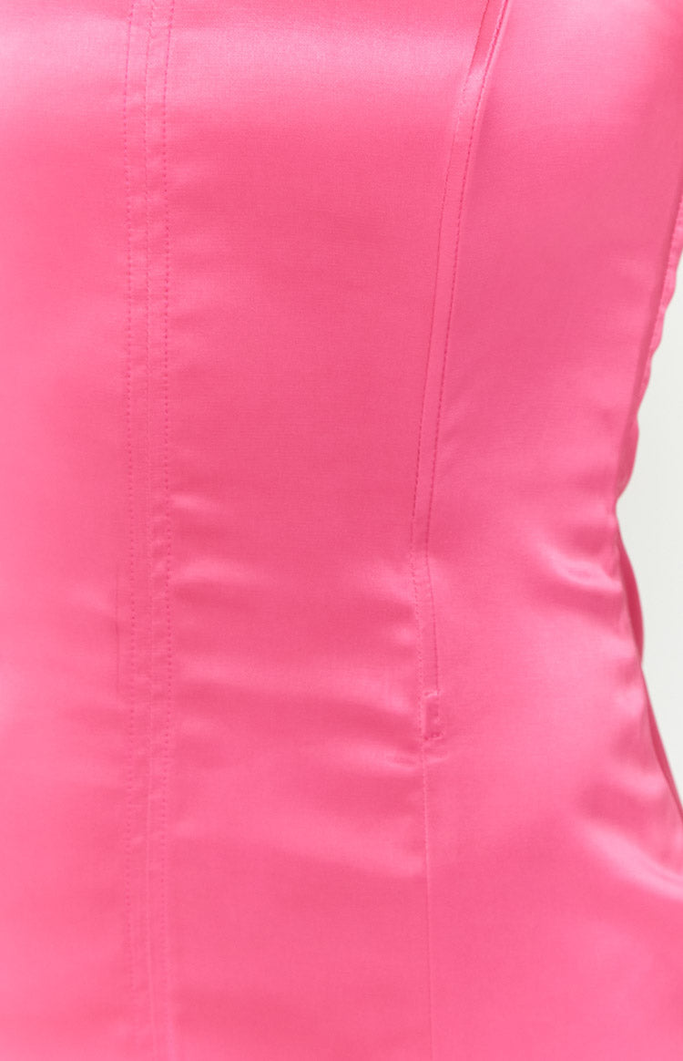 Rose Pink Mini Dress