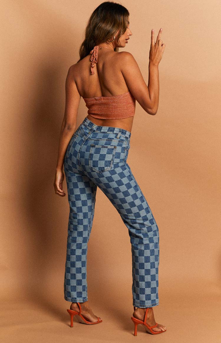 Gambit Blue Denim Jeans Check