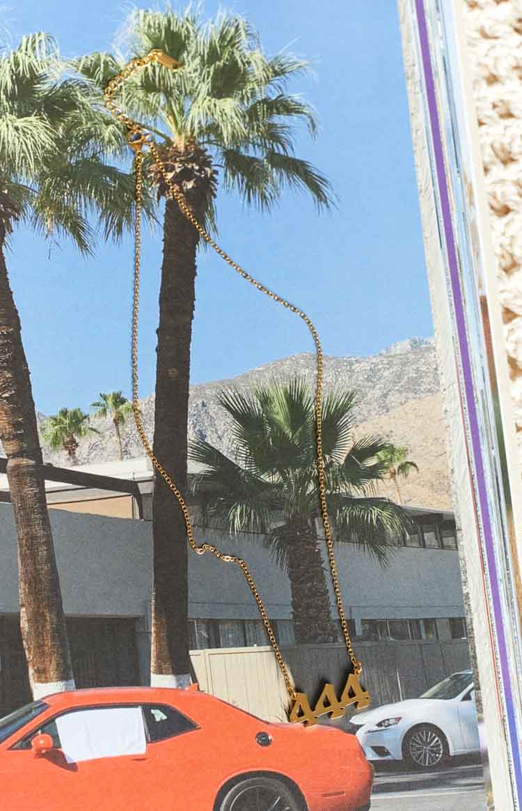 444 Gold Angel Number Necklace