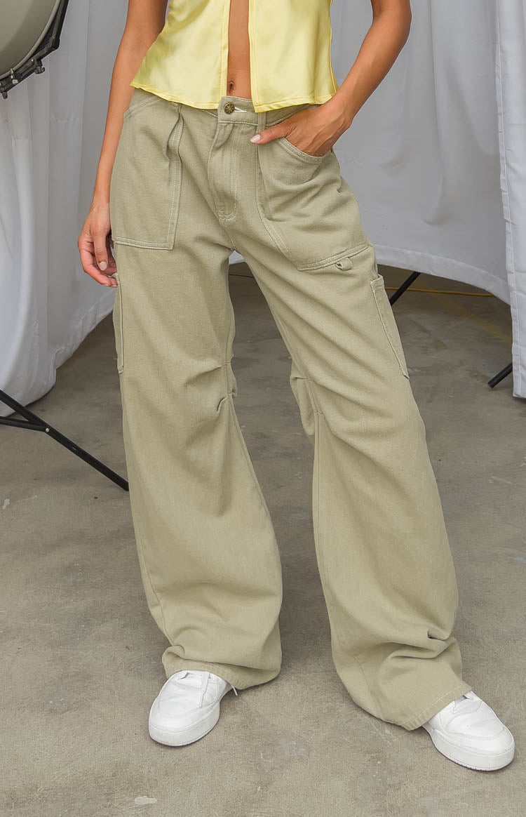 Lioness Miami Vice Light Khaki Pants