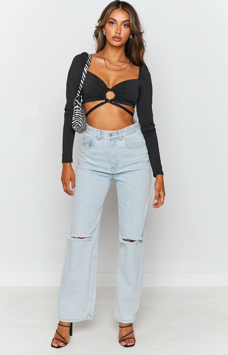 Azzura Crop Top Black