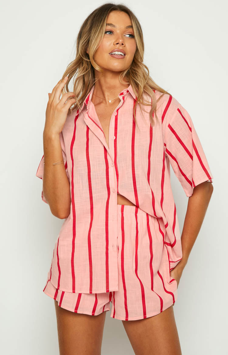Evah Pink Stripe Shirt