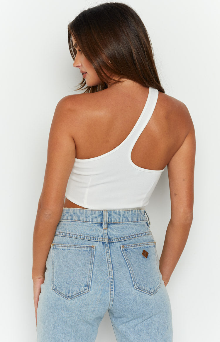 Athena White One Shoulder Top