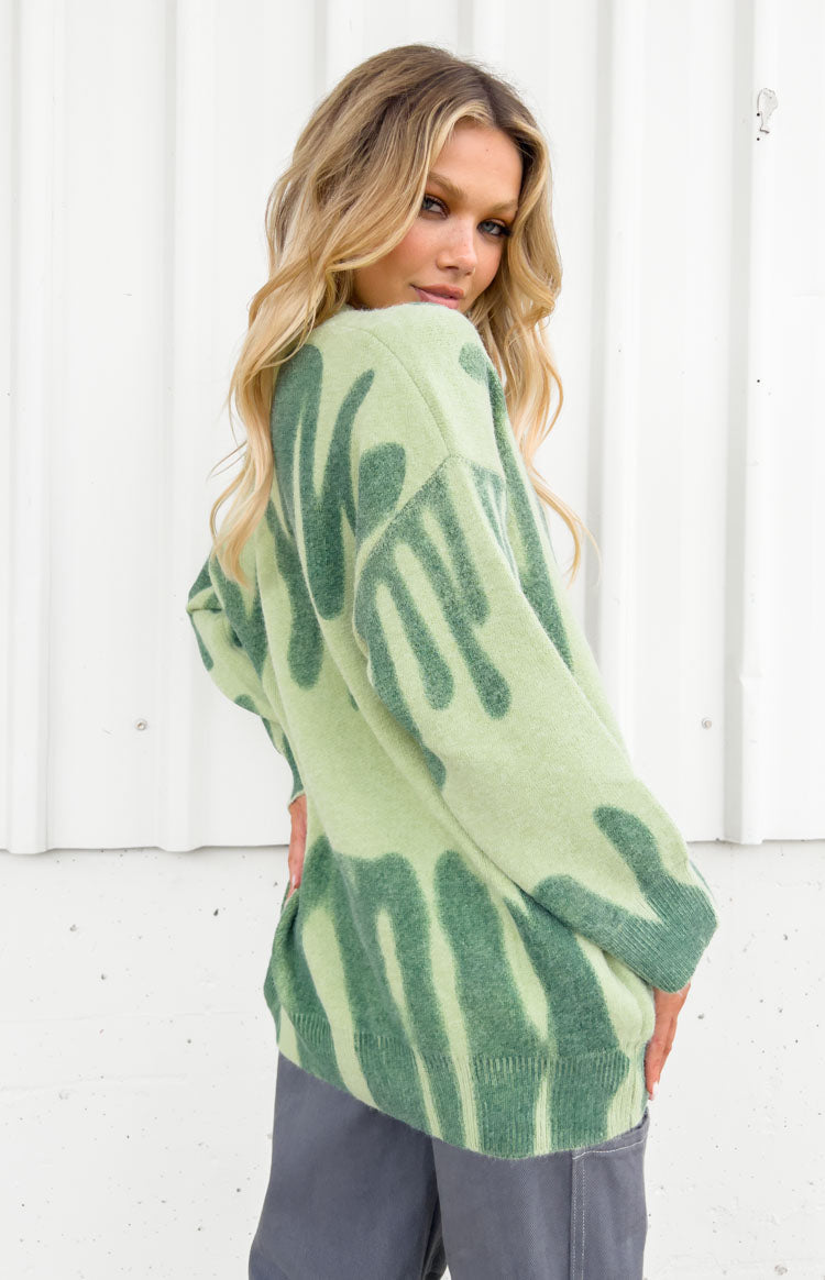 Clemence Oversized Knitted Sweater Green