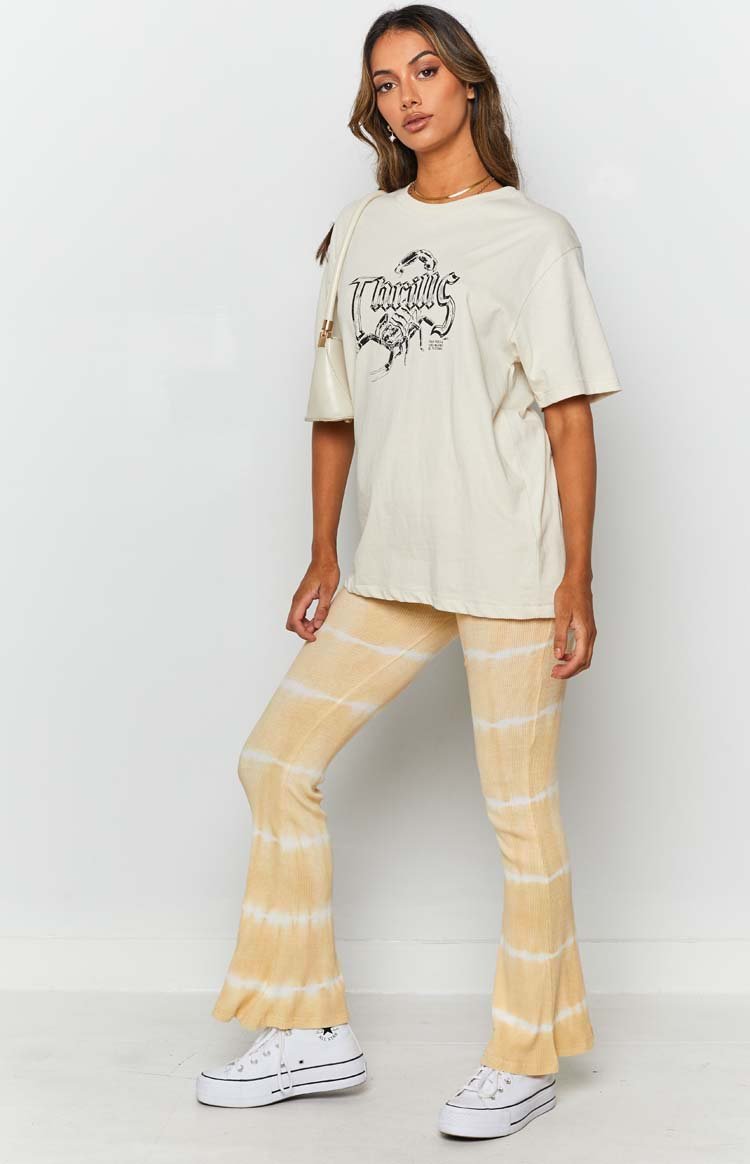 Laroi Tye Dye Flare Pants Yellow