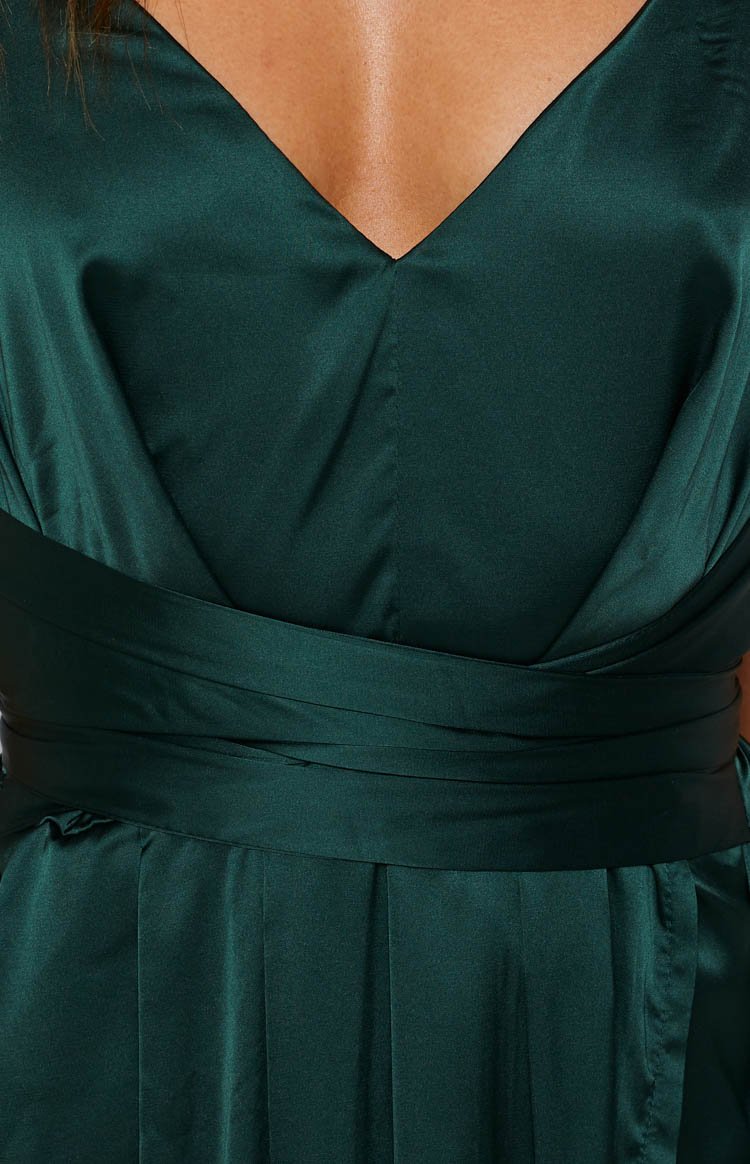 Katrina Split Maxi Dress Green