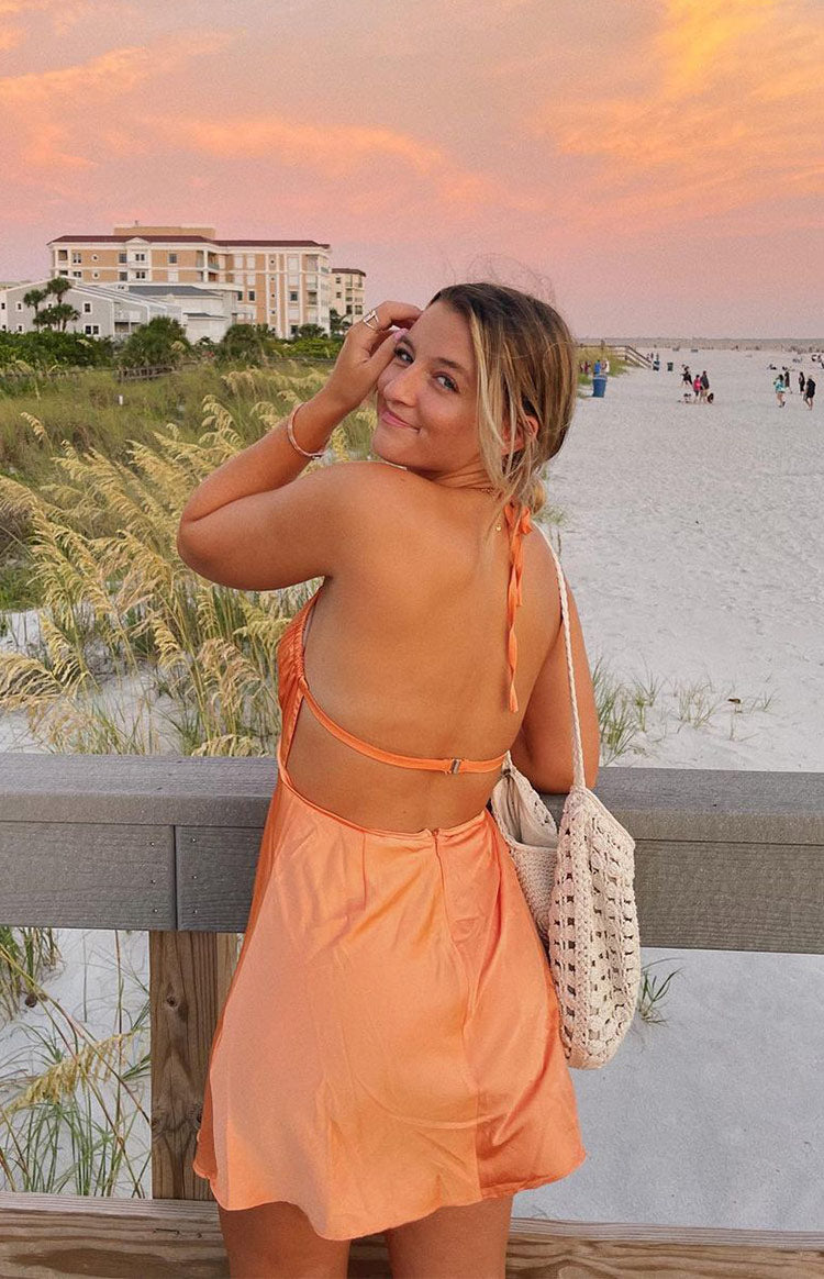Florence Orange Mini Dress
