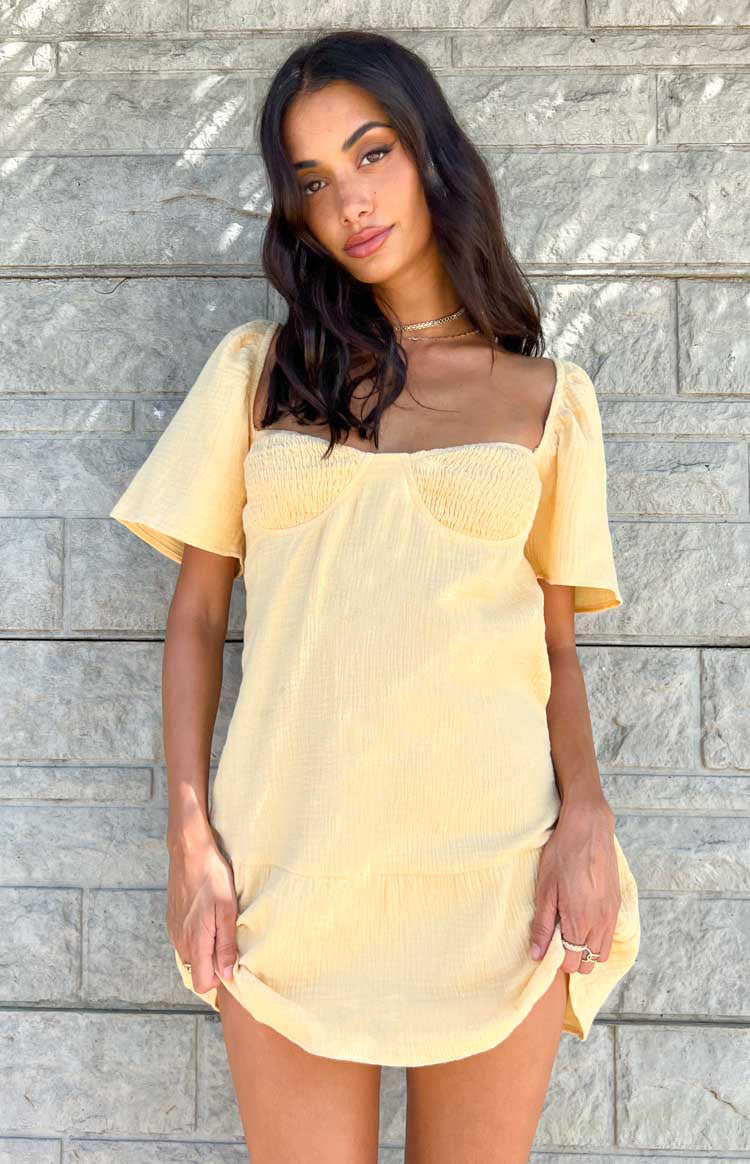 Alexa Yellow Mini Dress