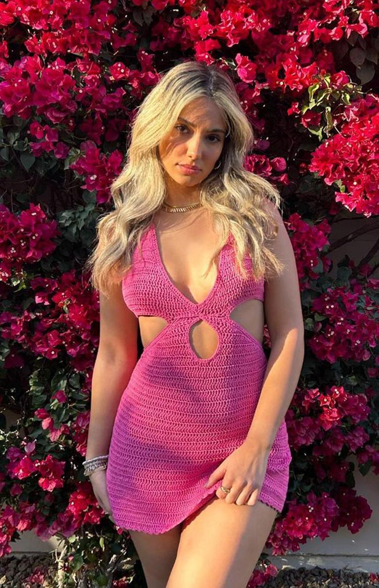 Bryleigh Pink Knit Mini Dress