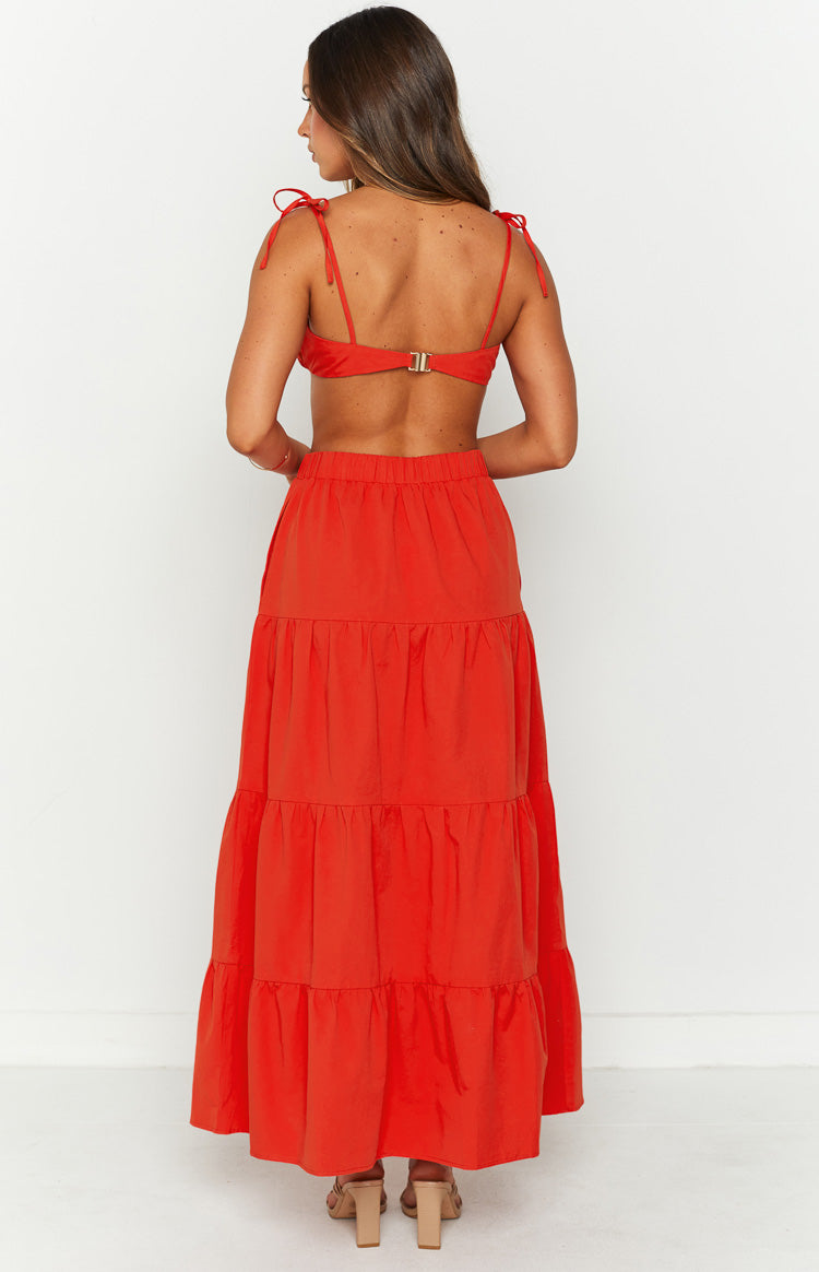 Sahara Red Maxi Skirt