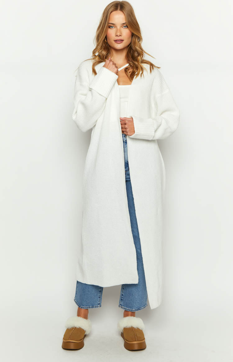 Landon Cream Longline Cardi