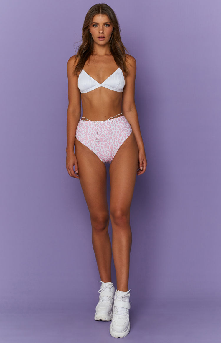 Sonic High Waist Bottoms Pink Leopard