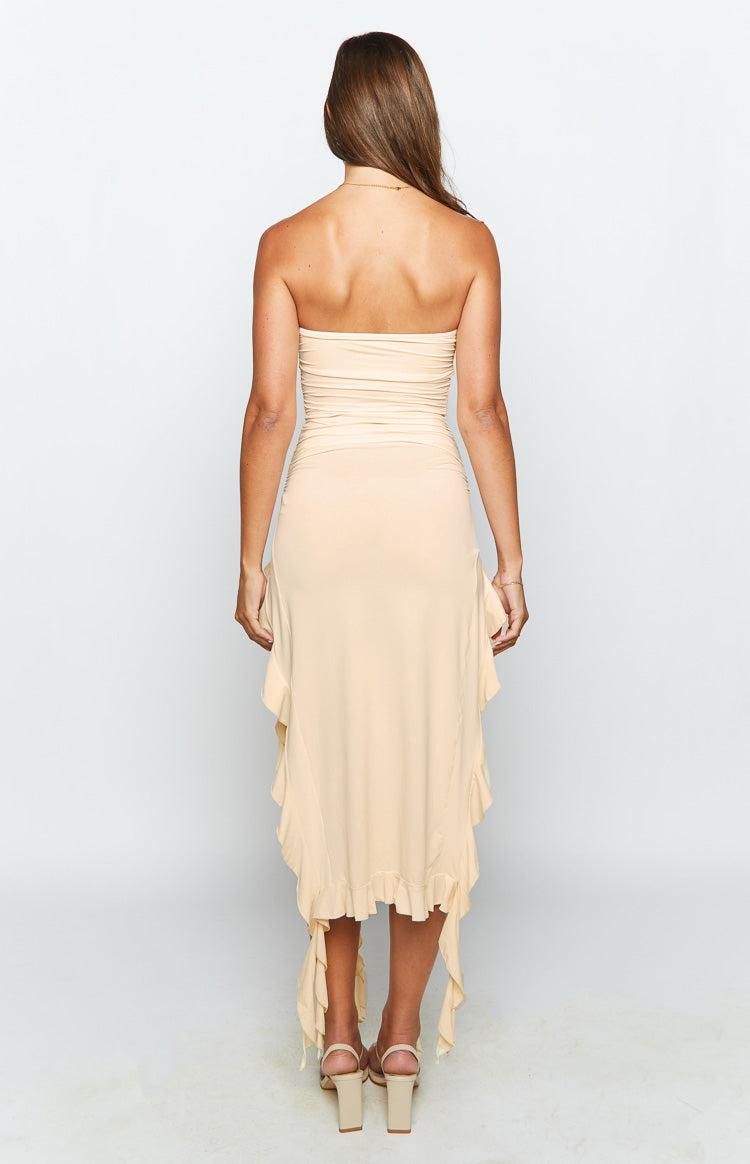 Lioness Rendezvous Canary Strapless Midi Dress