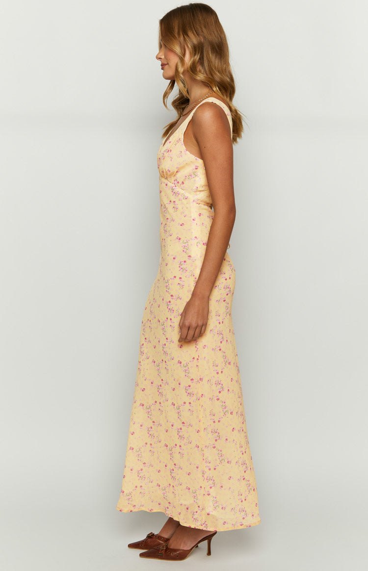 Verlaine Yellow Floral Maxi Dress